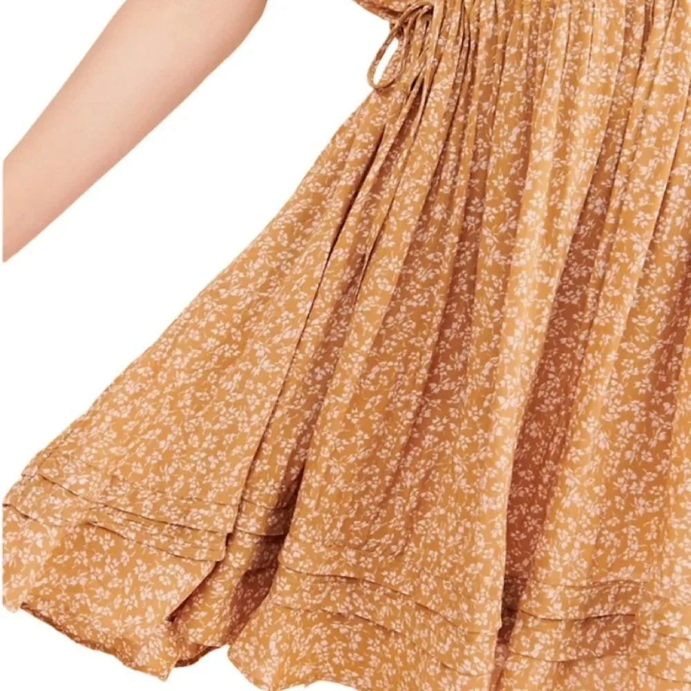 Free People One Fine Day Ditsy Floral Babydoll Mini Dress
